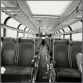Interiör från en turistbuss. Statens Järnvägar, SJ buss 2281.