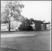 Garage och station för bussar.