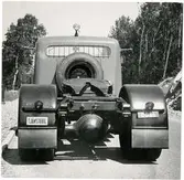 Statens Järnvägar, SJ Lastbil 6199. Volvo L385 Viking trailerbil.