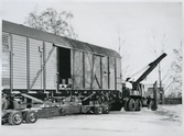 Transport av godsvagn på vagnbjörn.