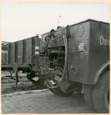 Bakdel av Deutsche Bundesbahn lastbil.