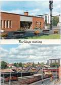 Vykort med motiv från Borlänge station.