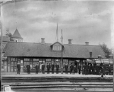 Gnesta station runt 1900. Statens Järnvägar, SJ Ta 826.