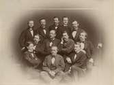 Gruppfoto av Ingenjörer och Nivellörer i Linköping år 1875.