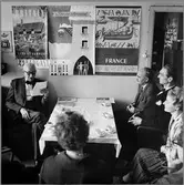 Vid kaffebordet hos Press och Järnvägsstyrelsen. Statens Järnvägar, SJ.