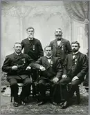 Gruppfoto av personal vid Krylbo - Norbergs Järnväg, KNJ.