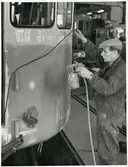 Rälsbusstillverkning hos Hilding Carlsson Mekaniska Verkstad i Umeå.