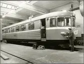 Trafikaktiebolaget Grängesberg–Oxelösunds Järnvägar, TGOJ Yoa 104.

Bergsmannen målas inför premiär.