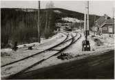 Järnvägsövergången strax före Håksbergs station 1964.