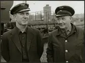 Lokbiträde Ture Prytz och Lokförare E.H. Pettersson 1961.