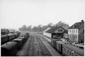 Bangården vid Växjö station.