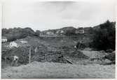 Efterdyningarna av jordskredet i Surte som inträffade den 29 september 1950. Pågående uppröjningsarbete.