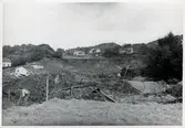 Efterdyningarna av jordskredet i Surte som inträffade den 29 september 1950. Pågående uppröjningsarbete.