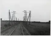 Kraftledningskorsning mellan Håkantorp och Ulvstorp, i riktning mot Håkantorp.