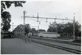 Del av bangårdsområde och busstation..