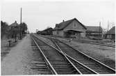 Bangården vid Kvindinge station.