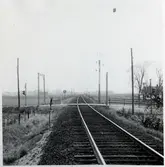 Järnvägsövergång vid Gissleberga, på linjen mellan Teckomatorp och Kävlinge.