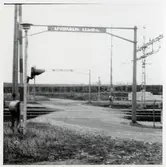 Järnvägsövergång vid Billeberga bangård, västra delen.