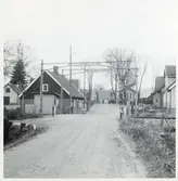 Järnvägsövergång på sträckan mellan Teckomatorp och Marieholm.