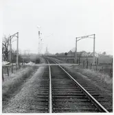 Järnvägsövergång vid Norra Möinge på linjen mellan Asmundtorp och Billeberga.
