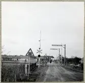 Järnvägsövergång vid Tegelbruksgatan i Landskrona på linjen mellan Billeberga och Landskrona.