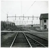 Järnvägsövergång vid Boxholm station.