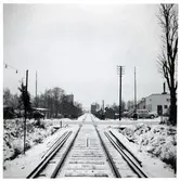 Vägövergång i Eksjö. Järnvägsövergång.