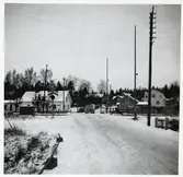 Järnvägsövergång vintertid i Hult.