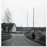 Järnvägsövergång över Sjönäsgatan i Berga.