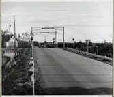 Järnvägsövergång vid Kungsgården på linjen mellan Veinge och Laholm.