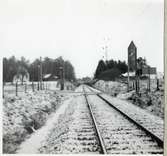 Järnvägsövergång vid Altona på linjen mellan Laholm och Vallberga.