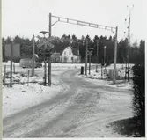 Järnvägsövergång vid Altona på linjen mellan Laholm och Vallberga.
