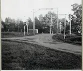 Järnvägsövergång vid Hemmeslöv Norra på linjen mellan Skottorp och Båstad.