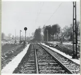 Järnvägsövergång vid Sandvägen på linjen mellan Skälderviken och Spannarp.
