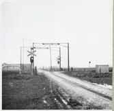 Järnvägsövergång vid Heagård på linjen mellan Spannarp och Åstorp.