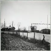 Järnvägsövergång vid Norra Vram S:a på linjen mellan Åstorp och Billesholm.