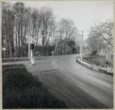 Järnvägsövergång vid Södra Vram på linjen mellan Norra Vram och Billesholm.