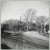 Järnvägsövergång vid Axelvold på linjen mellan Källstorp och Kågeröd.