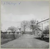 Järnvägsövergång vid Källstorp Norra på linjen mellan Axelvold och Svalöv.