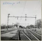 Järnvägsövergång vid Källstorp Södra på linjen mellan Axelvold och Svalöv.