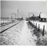 Järnvägsövergång vid Söndraby, på sträckan mellan Hyllstofta och Klippan.