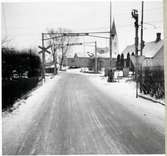 Järnvägsövergång vid Kyrkogatan i Åstorp, på sträckan mellan Kvidinge och Åstorp.