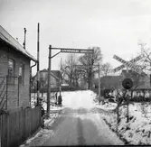 Järnvägsövergång vid Påarp, på sträckan mellan Ramlösa Brunn och Mörarp.