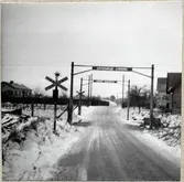 Järnvägsövergång vid Välluv, på sträckan mellan Ramlösabrunn och Påarp.