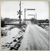 Järnvägsövergång vid Ättekullavägen på linjen mellan Raus och Ramlösa.