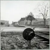 Ljussignal vid järnvägsövergång i Skurup.