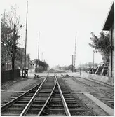 Järnvägsövergång vid Kyrkogatan i Skurup.