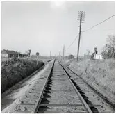 Järnvägsövergång i Varmlösa på linjen mellan Rydsgård och Rynge.