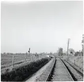 Järnvägsövergång i Nykulla på linjen mellan Rydsgård och Rynge.