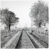 Järnvägsövergång över Ruuthsbovägen på linjen mellan Svarte och Ystad.